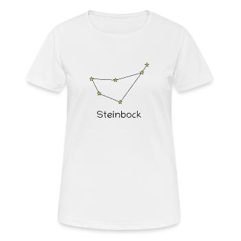 Sternzeichen Steinbock - Frauen T-Shirt atmungsaktiv - Weiß - Vorne - AI Model Female 172 dark (172cm)