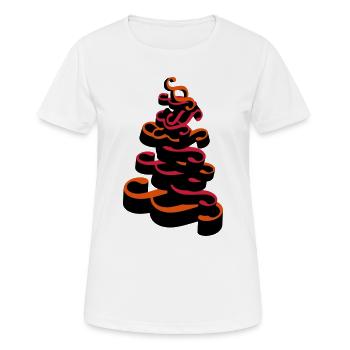 Paragraphes empilés - T-shirt respirant Femme - blanc - Devant - AI Model Female 172 dark (172cm)