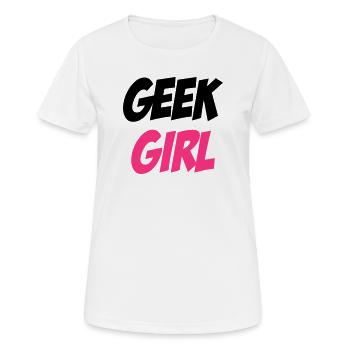 Geek Girl - Women's Breathable T-Shirt - white - Front - AI Model Female 172 dark (172cm)