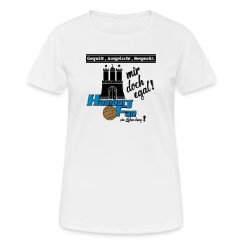 Hamburg , Tradition , Fußball , Fan Leben (25) - Frauen T-Shirt atmungsaktiv - Weiß - Vorne - AI Model Female 172 dark (172cm)