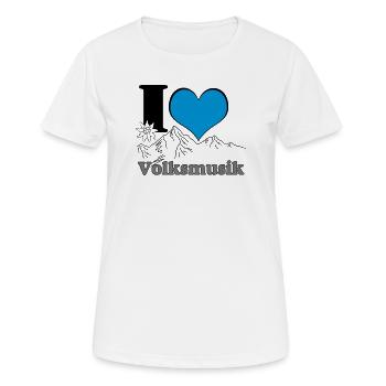 Volksmusik , Volksfest , Fun Shirt , Bayern (25) - Frauen T-Shirt atmungsaktiv - Weiß - Vorne - AI Model Female 172 dark (172cm)
