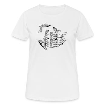 code binaire - T-shirt respirant Femme - blanc - Devant - AI Model Female 172 dark (172cm)