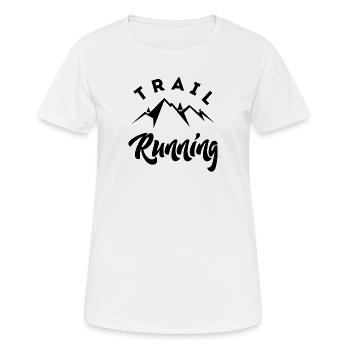 Trail Running - Frauen T-Shirt atmungsaktiv - Weiß - Vorne - AI Model Female 172 dark (172cm)