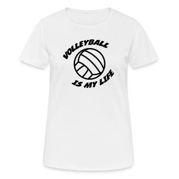 Volleyball - Women's Breathable T-Shirt - white - Front - AI Model Female 172 dark (172cm)