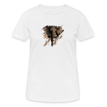 éléphant - T-shirt respirant Femme - blanc - Devant - AI Model Female 172 dark (172cm)
