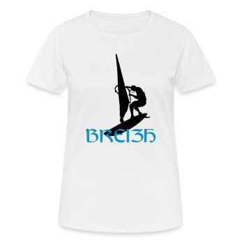 Windsurfen / Windsurfer / Windsurf / Windsurfing - Frauen T-Shirt atmungsaktiv - Weiß - Vorne - AI Model Female 172 dark (172cm)