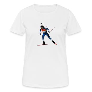 biathlon - Women's Breathable T-Shirt - white - Front - AI Model Female 172 dark (172cm)