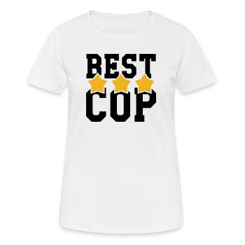 Best Cop ! - T-shirt respirant Femme - blanc - Devant - AI Model Female 172 dark (172cm)