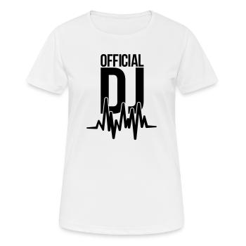 dj - Frauen T-Shirt atmungsaktiv - Weiß - Vorne - AI Model Female 172 dark (172cm)