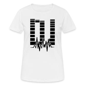 dj - Frauen T-Shirt atmungsaktiv - Weiß - Vorne - AI Model Female 172 dark (172cm)