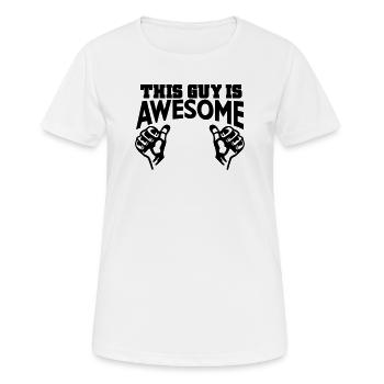 awesome - Women's Breathable T-Shirt - white - Front - AI Model Female 172 dark (172cm)
