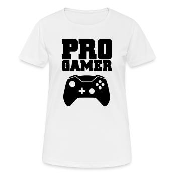 pro gamer - Frauen T-Shirt atmungsaktiv - Weiß - Vorne - AI Model Female 172 dark (172cm)