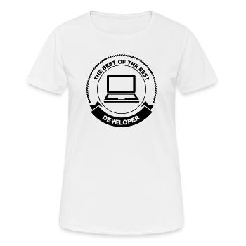 Developer - Women's Breathable T-Shirt - white - Front - AI Model Female 172 dark (172cm)