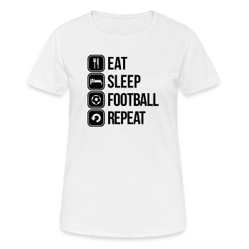 Fußballschuhe - Frauen T-Shirt atmungsaktiv - Weiß - Vorne - AI Model Female 172 dark (172cm)