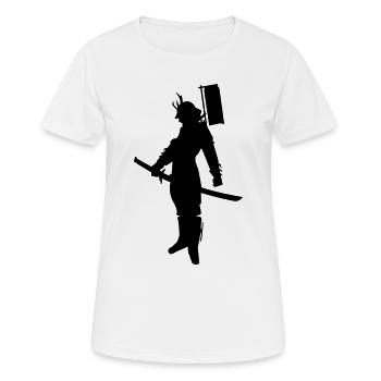 samurai - Frauen T-Shirt atmungsaktiv - Weiß - Vorne - AI Model Female 172 dark (172cm)