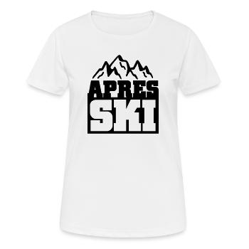 apres ski - Frauen T-Shirt atmungsaktiv - Weiß - Vorne - AI Model Female 172 dark (172cm)