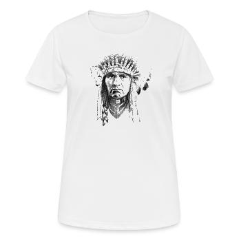 Indian - Women's Breathable T-Shirt - white - Front - AI Model Female 172 dark (172cm)