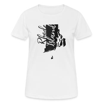 Rhode Island - Frauen T-Shirt atmungsaktiv - Weiß - Vorne - AI Model Female 172 dark (172cm)
