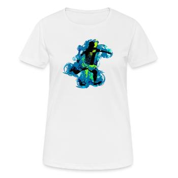 football - T-shirt respirant Femme - blanc - Devant - AI Model Female 172 dark (172cm)