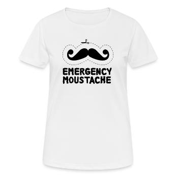 Schnurrbart - Frauen T-Shirt atmungsaktiv - Weiß - Vorne - AI Model Female 172 dark (172cm)