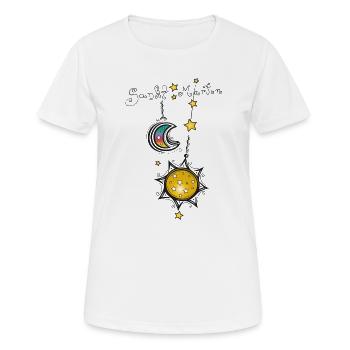 Sankt Martin Laternen - Frauen T-Shirt atmungsaktiv - Weiß - Vorne - AI Model Female 172 dark (172cm)