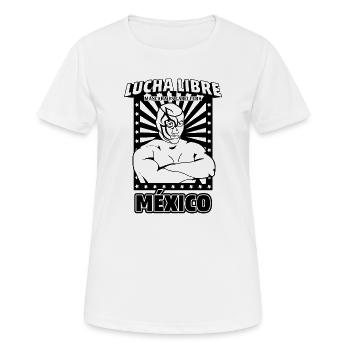Lutte Mexique Noir - T-shirt respirant Femme - blanc - Devant - AI Model Female 172 dark (172cm)