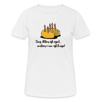 Alt Älter Werden Geburtstagsspruch Lustig Witzig - Frauen T-Shirt atmungsaktiv - Weiß - Vorne - AI Model Female 172 dark (172cm)
