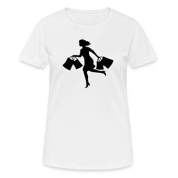 women shopping - Women's Breathable T-Shirt - white - Front - AI Model Female 172 dark (172cm)