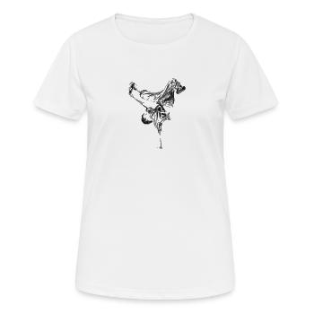 hip hop - T-shirt respirant Femme - blanc - Devant - AI Model Female 172 dark (172cm)