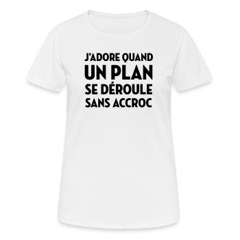 Se Déroule Sans Accroc / Agence Tous Risques - T-shirt respirant Femme - blanc - Devant - AI Model Female 172 dark (172cm)