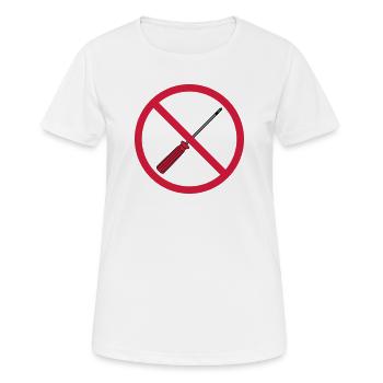keine schraubenzieher verboten schild hinweis mech - Frauen T-Shirt atmungsaktiv - Weiß - Vorne - AI Model Female 172 dark (172cm)