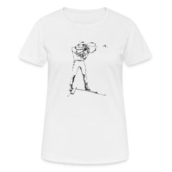 biathlon - Women's Breathable T-Shirt - white - Front - AI Model Female 172 dark (172cm)