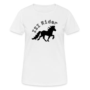 Cool Icelandic Horse, ISI Rider - Women's Breathable T-Shirt - white - Front - AI Model Female 172 dark (172cm)