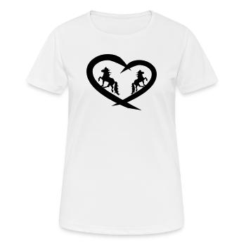 Cœur de cheval islandais, amour du cheval islandais - T-shirt respirant Femme - blanc - Devant - AI Model Female 172 dark (172cm)