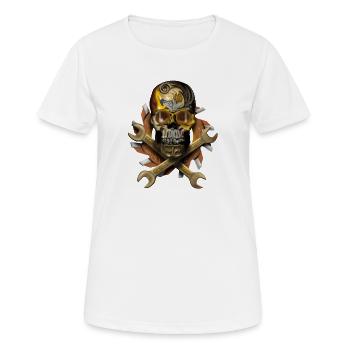 Skull - T-shirt respirant Femme - blanc - Devant - AI Model Female 172 dark (172cm)