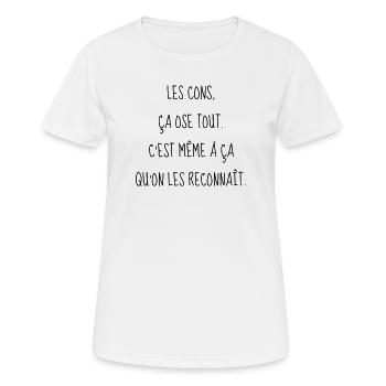 Cinéma / Citation / Série télé / Geek - T-shirt respirant Femme - blanc - Devant - AI Model Female 172 dark (172cm)