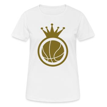 Basketball - Basket Ball - Game - Sport - Player - Frauen T-Shirt atmungsaktiv - Weiß - Vorne - AI Model Female 172 dark (172cm)