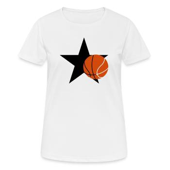 Basketball - Basket Ball - Game - Sport - Player - Frauen T-Shirt atmungsaktiv - Weiß - Vorne - AI Model Female 172 dark (172cm)