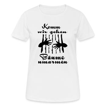 Bäume Umarmen - Frauen T-Shirt atmungsaktiv - Weiß - Vorne - AI Model Female 172 dark (172cm)
