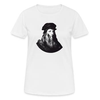 Leonardo da Vinci - T-shirt respirant Femme - blanc - Devant - AI Model Female 172 dark (172cm)