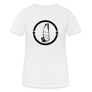 Windsurfen / Windsurfer / Windsurf / Windsurfing - Frauen T-Shirt atmungsaktiv - Weiß - Vorne - AI Model Female 172 dark (172cm)