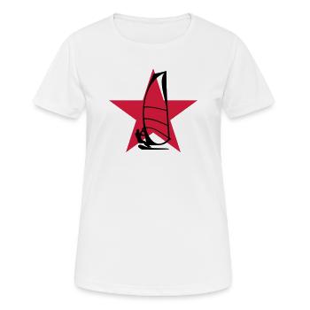 Windsurfen / Windsurfer / Windsurf / Windsurfing - Frauen T-Shirt atmungsaktiv - Weiß - Vorne - AI Model Female 172 dark (172cm)