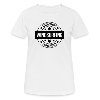 Windsurfen / Windsurfer / Windsurf / Windsurfing - Frauen T-Shirt atmungsaktiv - Weiß - Vorne - AI Model Female 172 dark (172cm)