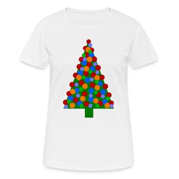 Tannenbaum Weihnachten - Frauen T-Shirt atmungsaktiv - Weiß - Vorne - AI Model Female 172 dark (172cm)