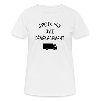 Mover Frachtführer Déménageur Déménagement - Women's Breathable T-Shirt - white - Front - AI Model Female 172 dark (172cm)