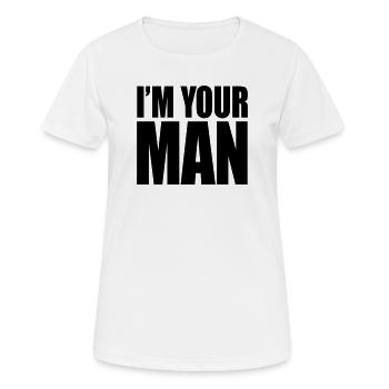 I'm your man - Frauen T-Shirt atmungsaktiv - Weiß - Vorne - AI Model Female 172 dark (172cm)