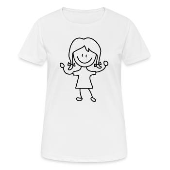 Kind Maedchen Kindergarten - Frauen T-Shirt atmungsaktiv - Weiß - Vorne - AI Model Female 172 dark (172cm)