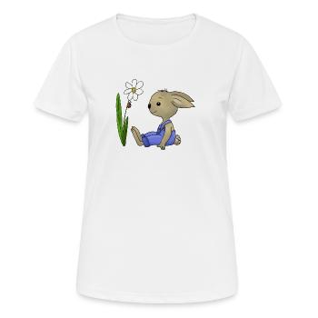 Hase und Marienkaefer - Frauen T-Shirt atmungsaktiv - Weiß - Vorne - AI Model Female 172 dark (172cm)