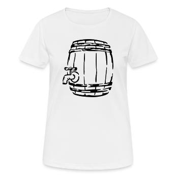 bierfass junggesellenabschied vatertag - Frauen T-Shirt atmungsaktiv - Weiß - Vorne - AI Model Female 172 dark (172cm)