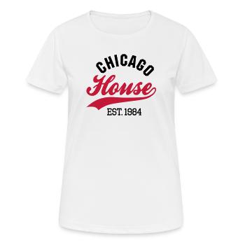Chicago house est. 1984 - Frauen T-Shirt atmungsaktiv - Weiß - Vorne - AI Model Female 172 dark (172cm)